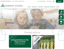 Tablet Screenshot of gordonschool.org